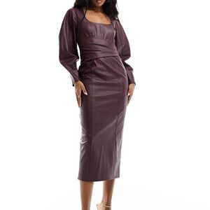 ASOS Deep Purple Midi Dress